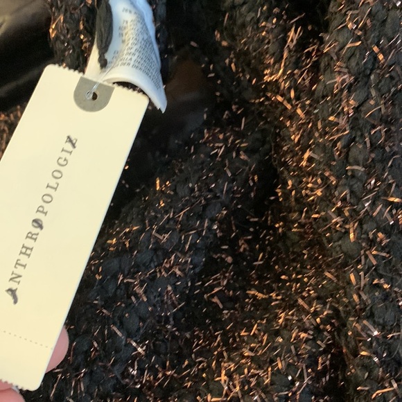 Anthropologie Tinsel knit Scarf black copper new with tags - Picture 5 of 5